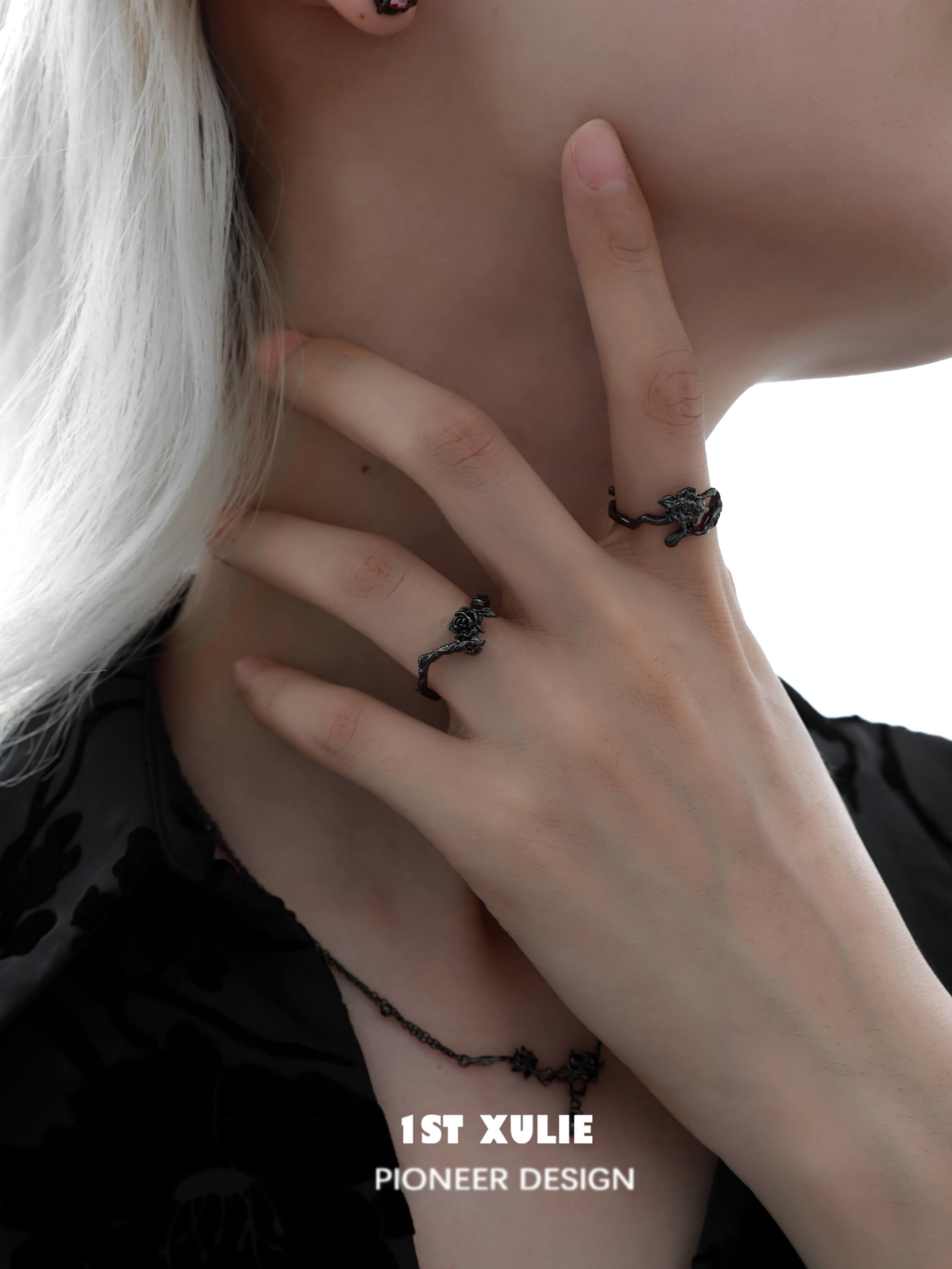 Taboo Rose S925 Sterling Silver Dark Rose Rings™ - Elegant Gothic Jewelry for Women, Perfect for Parties, Weddings & Everyday Wear