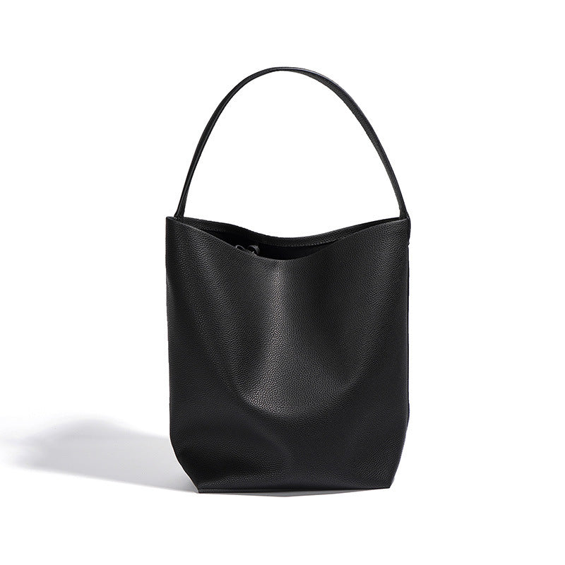 Stylish Leather Bucket Tote Bag for Women - Fashionable Handbag with Adjustable Strap - Perfect for Work, Travel & Everyday Use