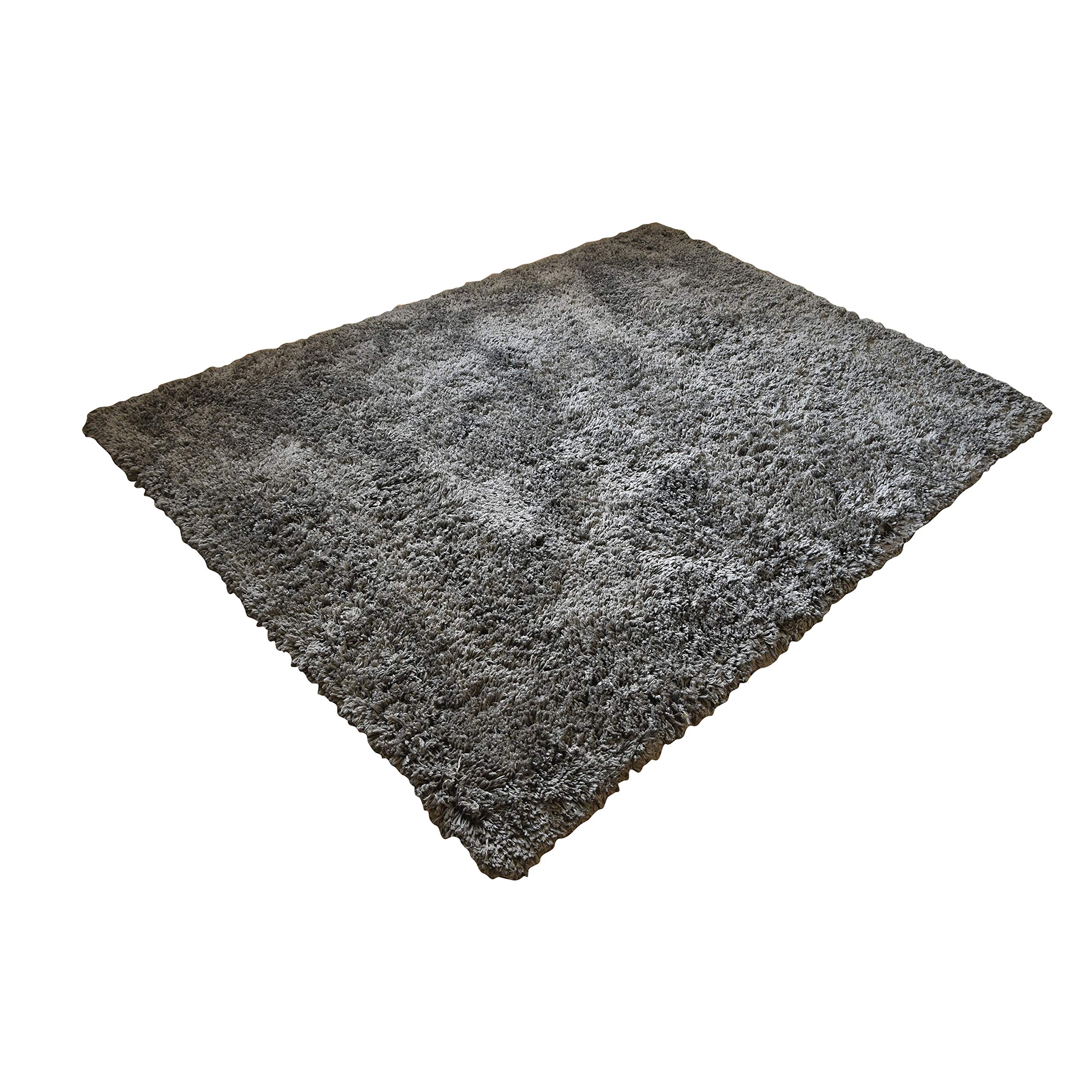 Premium Super Soft Shag Rug - 5' x 7' Gray Microfiber Handmade Shaggy Area Rug for Living Room & Bedroom Decor - Cozy & Plush Floor Mat for Home, Office, Nursery, or Dorm Room