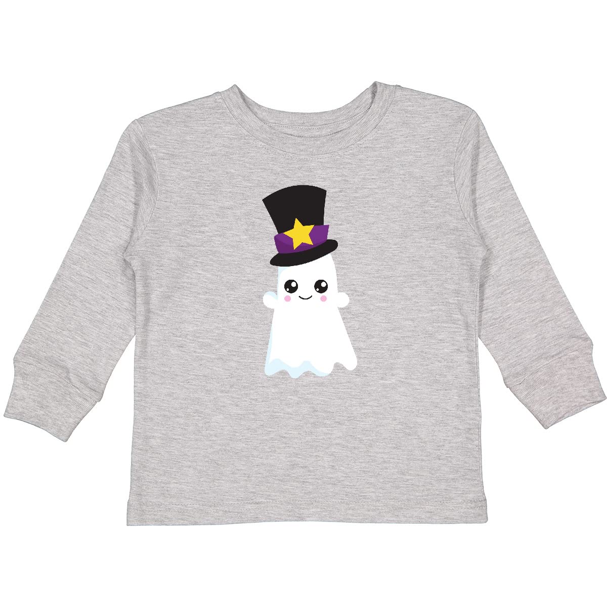 Inktastic Halloween Ghost Trick or Treat Boo Toddler Long Sleeve T-Shirt - Cute Costume for Kids Party, Spooky Outfit for Trick-or-Treating & Family Photo