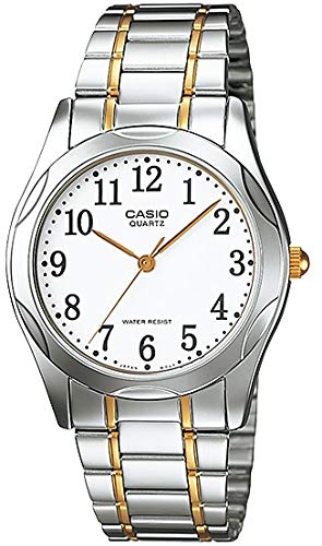 Casio Men's MTP-1275SG-7BDF Stainless Steel Watch - Water Resistant, Date Display, Elegant Silver Dial - Perfect for Business, Casual Wear & Everyday Use