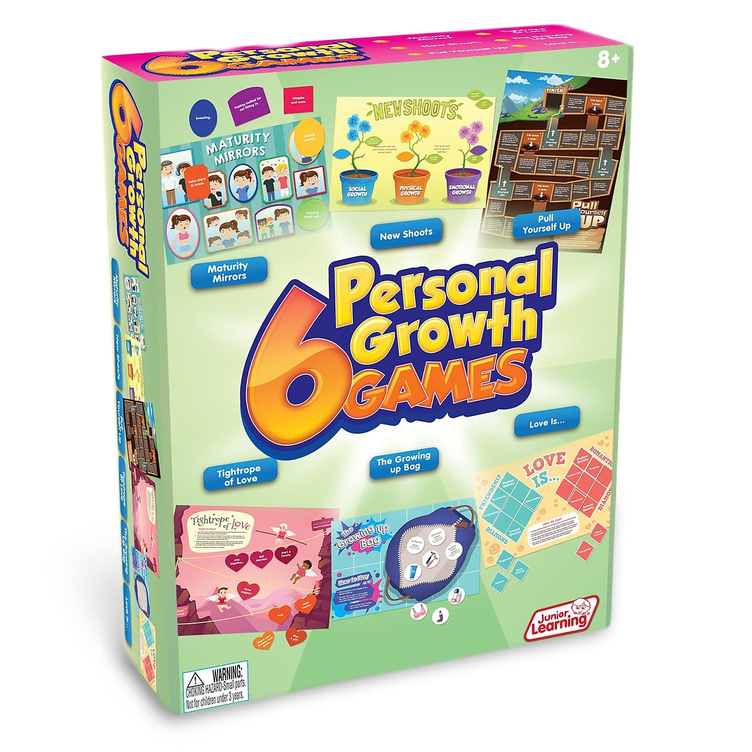 Junior Learning 6 Personal Growth Educational Board Games for Kids - Social Emotional Learning Activities for Classroom & Home Use