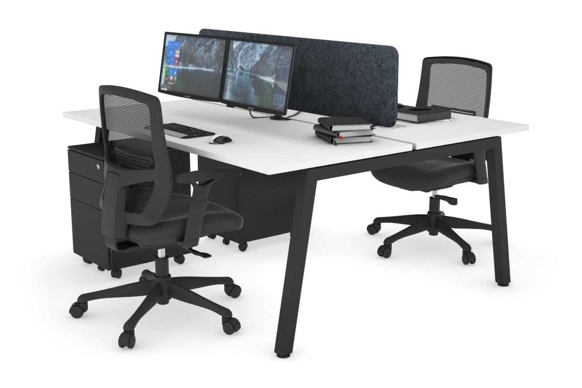 2-Person Office Workstation Desk - 1800L x 700W Dimensions - Perfect for Shared Workspaces & Collaborative Office Environments