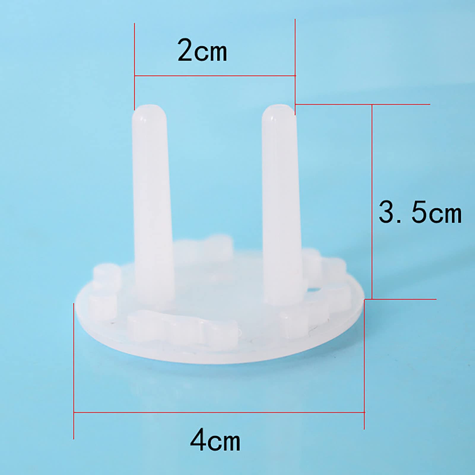 50Pcs 2 Phase European Plug Outlet Covers - Childproof Electrical Socket Protectors for Baby Safety - Shockproof Power Outlet Guards for Home & Nursery Use