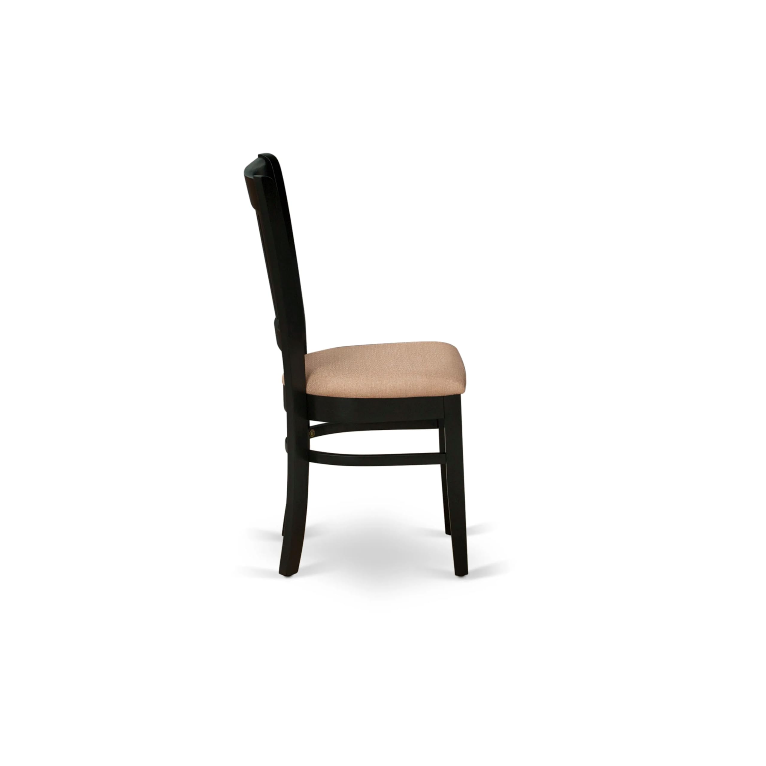 East West Furniture AMVA5-BLK-C 5-Piece Round Dining Set with Pedestal Table & 4 Upholstered Chairs, 36x36 Inch, Black - Perfect for Small Kitchens, Breakfast Nooks, and Cozy Dining Spaces