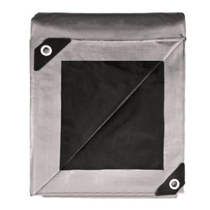 Heavy Duty Waterproof Tent Tarp - 20' x 25' UV & Tear Resistant Cover for Camping, Swimming Pools, Trucks, Boats, Furniture Protection | Indoor & Outdoor Use in Silver/Black | Perfect for Emergency Shelters, Picnics & Outdoor Events