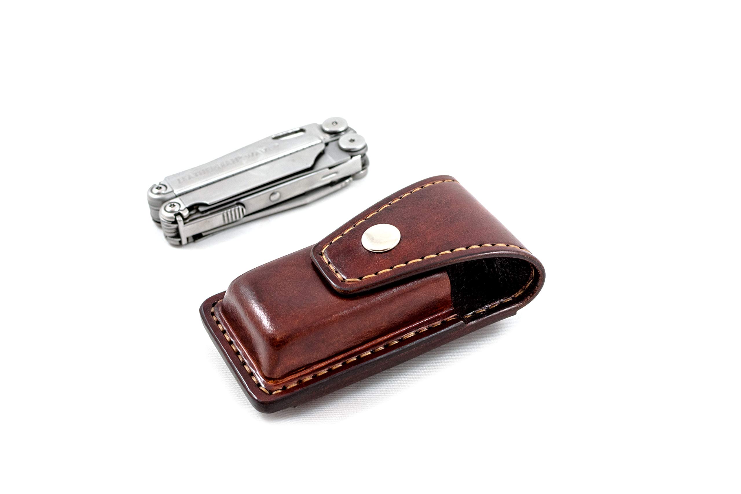 Premium Leather Sheath for Leatherman Wave - Durable Leather Multitool Holster & EDC Pouch - Perfect for Everyday Carry, Outdoor Adventures & Work Tools Organization