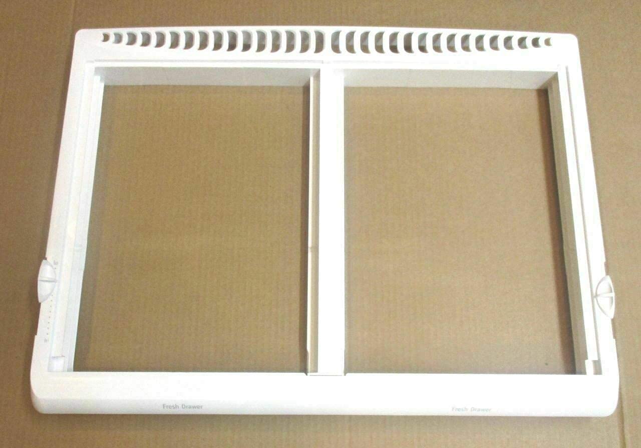 Frigidaire Refrigerator Crisper Drawer Cover Frame Replacement Part 240364787 - Perfect for Food Freshness & Organization in Kitchen