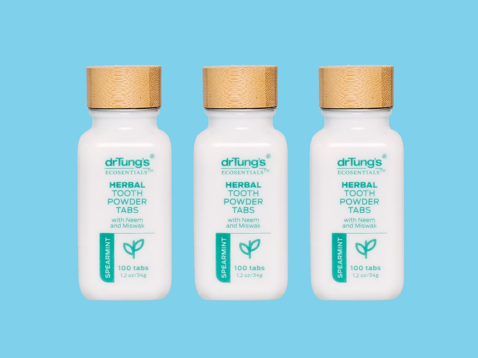 Natural Herbal Toothpowder Tablets for Teeth Whitening & Fresh Breath - Eco-Friendly Oral Care for Travel & Home Use
