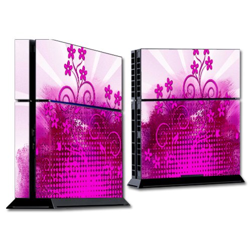 MightySkins Custom Vinyl Skin Wrap Sticker for Sony PlayStation 4 (PS4) Console - Pink Growth Design | Protective Cover for Gaming Setup, Perfect for Personalization and Scratch Protection