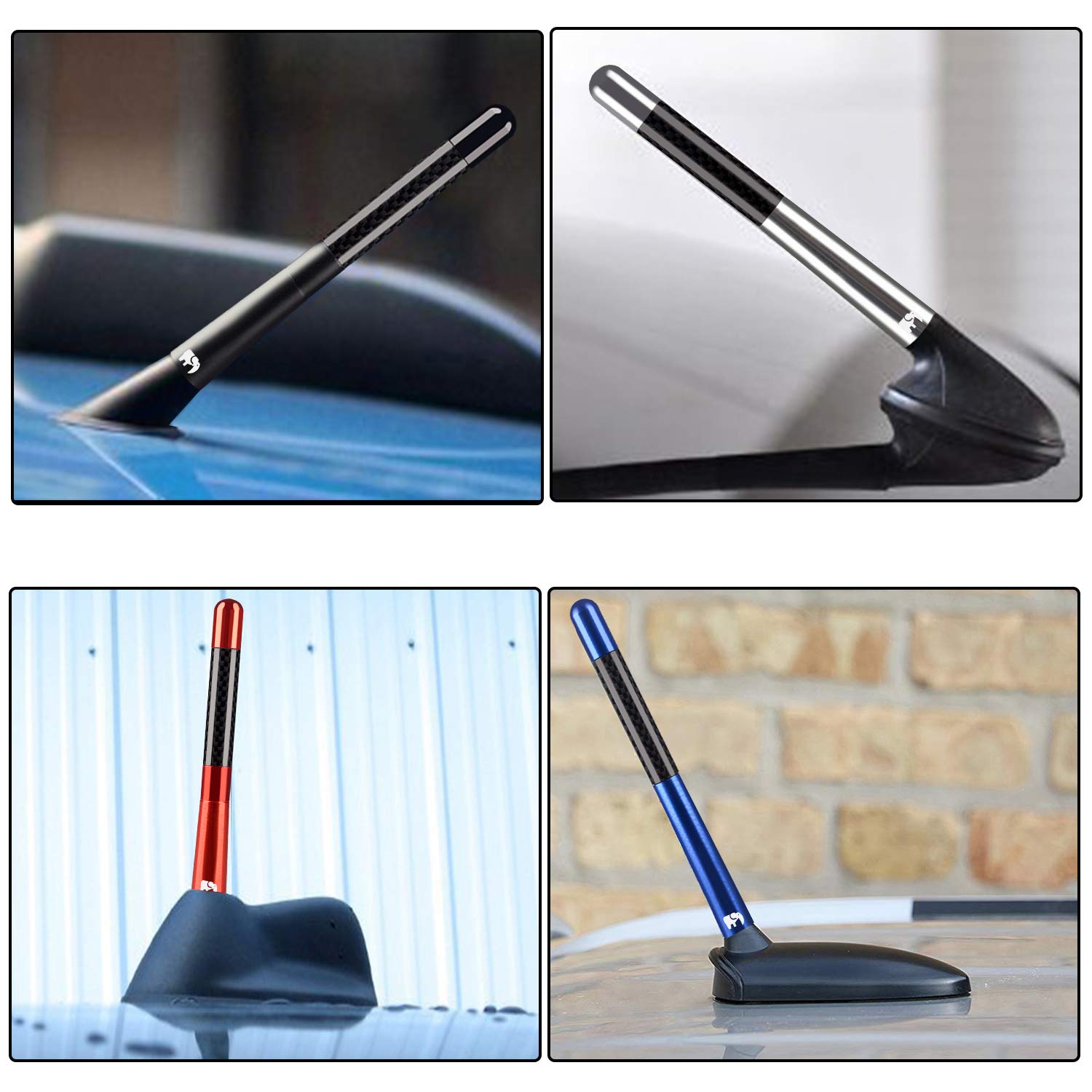 Mini Cooper Short Antenna - Compatible with All Models (Blue) for Enhanced Signal