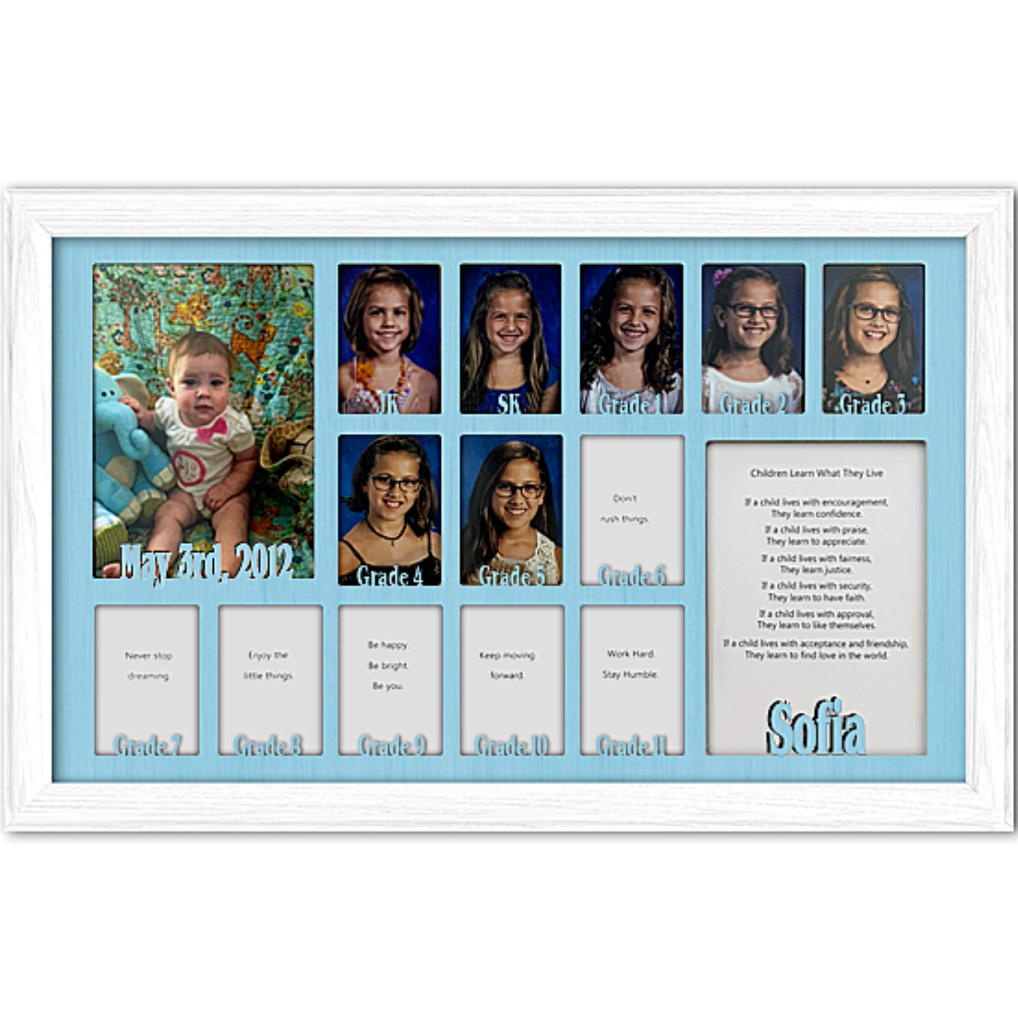 Personalized Northland School Years Photo Frame - Holds Twelve 2.5x3.5