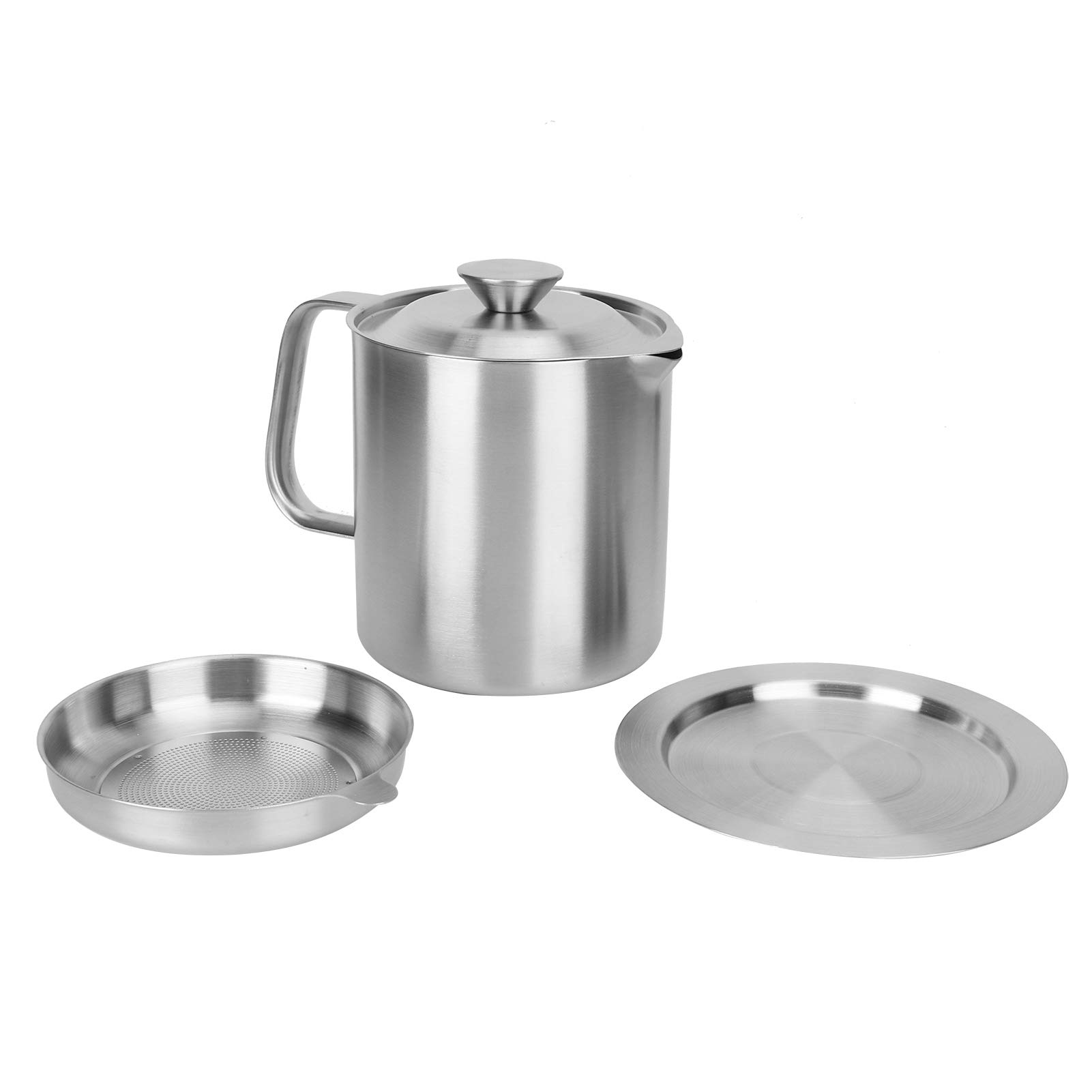 Aoutecen 1000ml Oil Storage Pot with Mesh Strainer - Kitchen Oil Dispenser & Grease Filter Can for Cooking, Frying, and Baking