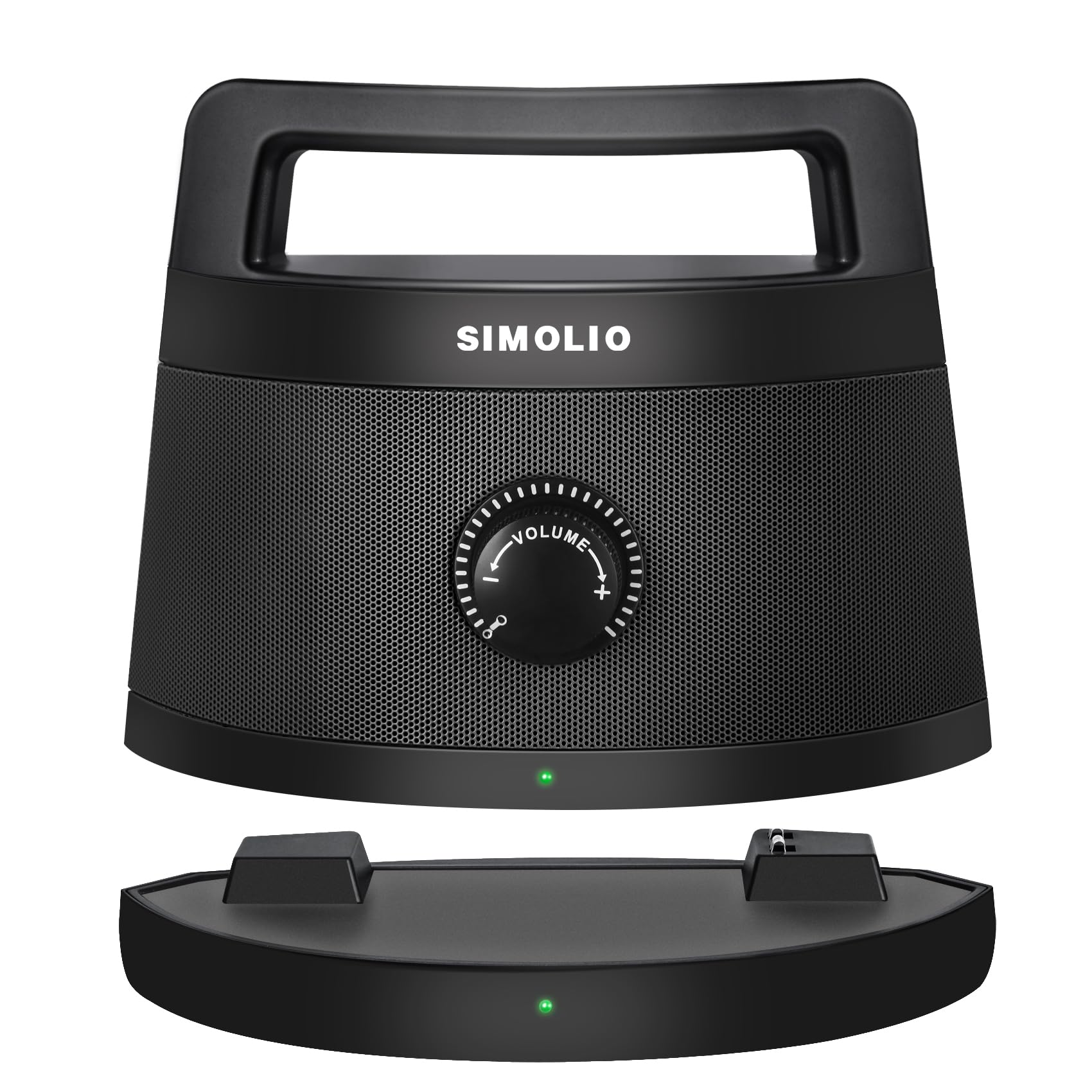 SIMOLIO Wireless TV Speaker for Seniors - Portable Bluetooth Speaker with Clear Dialogue Enhancement for Hard of Hearing & Elderly | Optimal Sound Quality Without Loud Volume | Perfect for Home Entertainment & Nighttime TV Watching (Black)