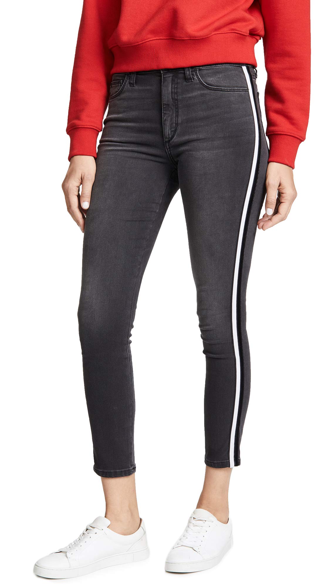 Joe's Jeans Women's Charlie High Rise Skinny Ankle Jeans - Striped Denim Pants for Casual Wear & Everyday Outfits