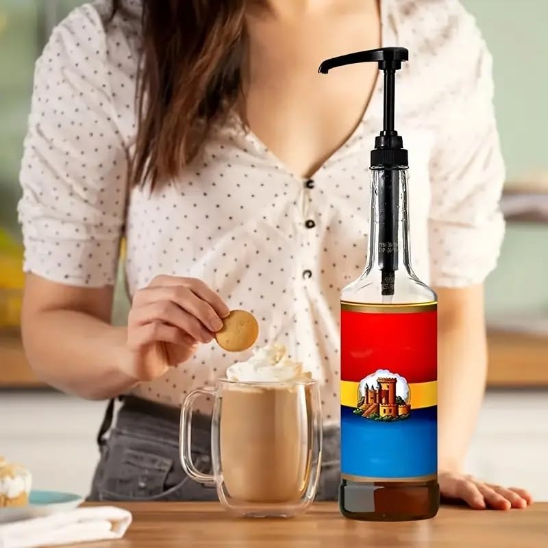 Premium Coffee Syrup Pump Dispenser (3-Pack) - Perfect Portion Control for Caramel, Vanilla & Hazelnut Flavors - Ideal for Coffee Shops, Restaurants & Home Baristas - Enhance Lattes, Iced Coffee & Desserts