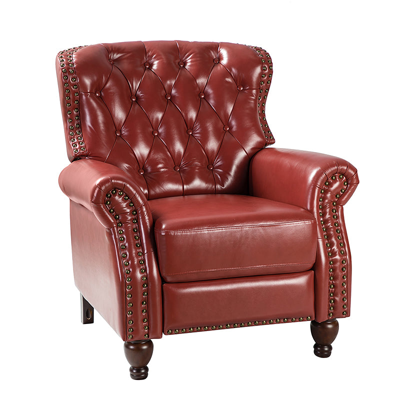 Premium Genuine Leather Oversized Recliner Chair for Living Room - Comfortable Lounge Chair for Home Theater, Reading Nook & Relaxation