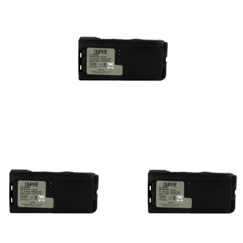 Empire 2-Way Radio Batteries - 3 Pack Ni-MH 7.5V 3800mAh Replacement Battery for E.F. Johnson 5100 ES Series Walkie Talkies | Perfect for Construction, Security & Outdoor Communication