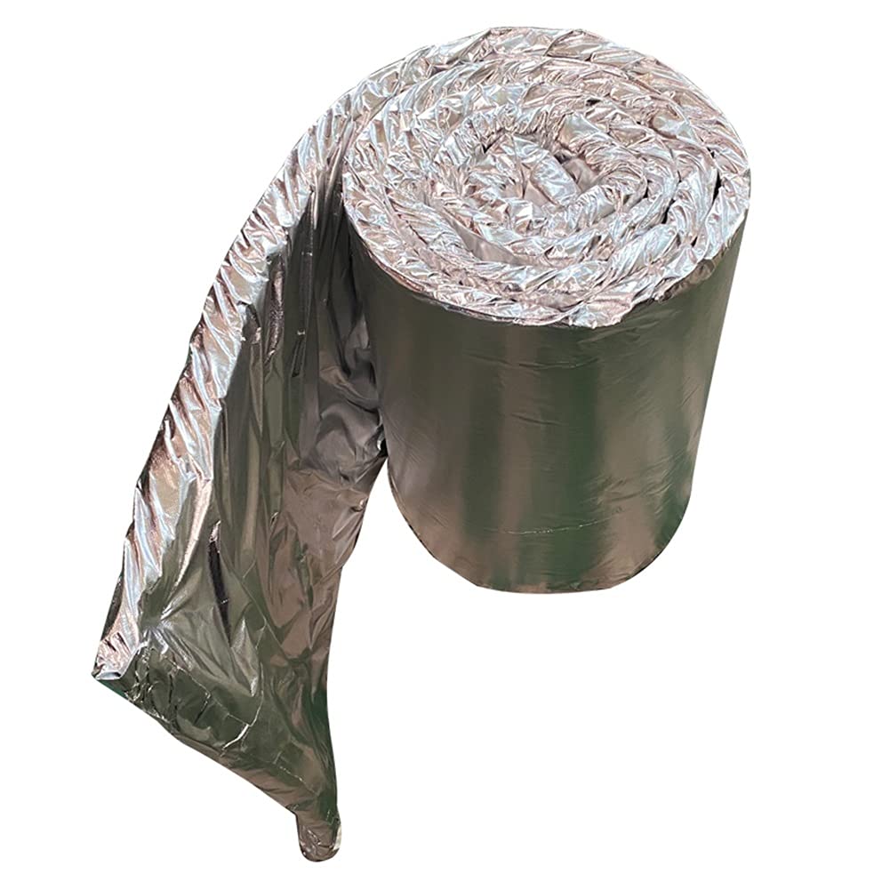 Ceramic Fiber Insulation Blanket with Aluminium Foil Facing - High Temperature Refractory Insulation for Kiln, Furnace, Forge & Oven - Fireproof, Waterproof & Easy to Cut - Ideal for Furnace Lining, Flue Systems & Heat Protection in Industrial Applications
