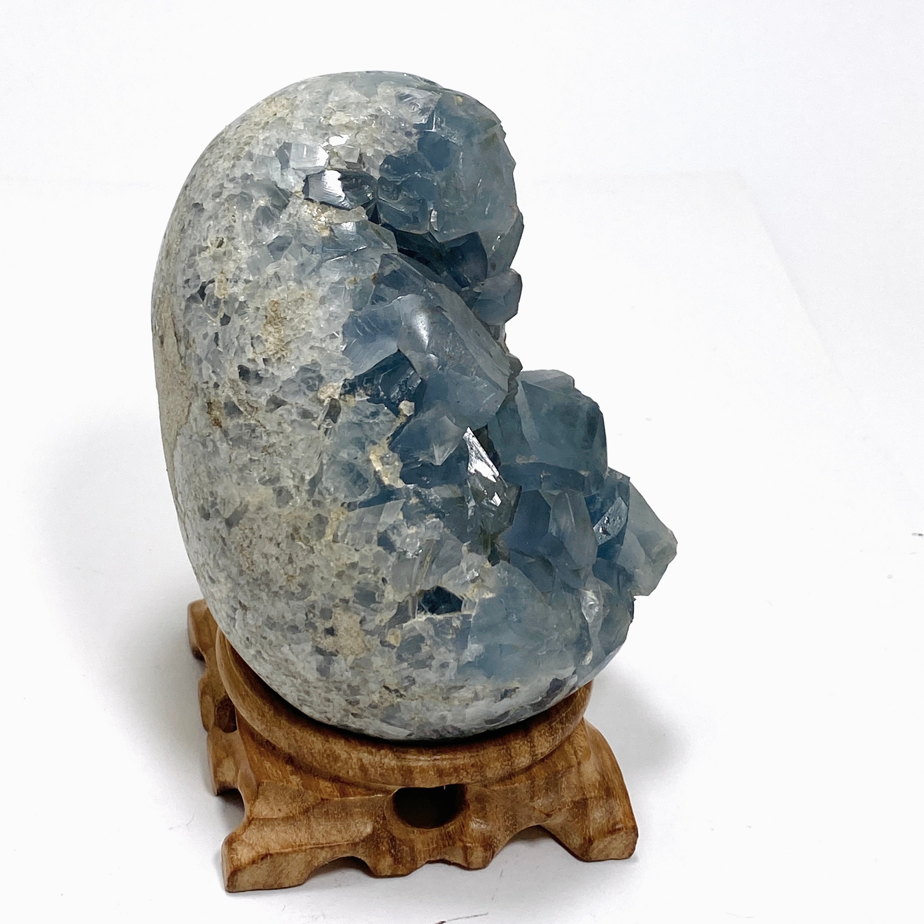 Celestite Egg - Natural Madagascar Healing Crystal for Meditation, Reiki & Energy Work - Perfect for Home Decor, Spiritual Gifts & Relaxation Spaces
