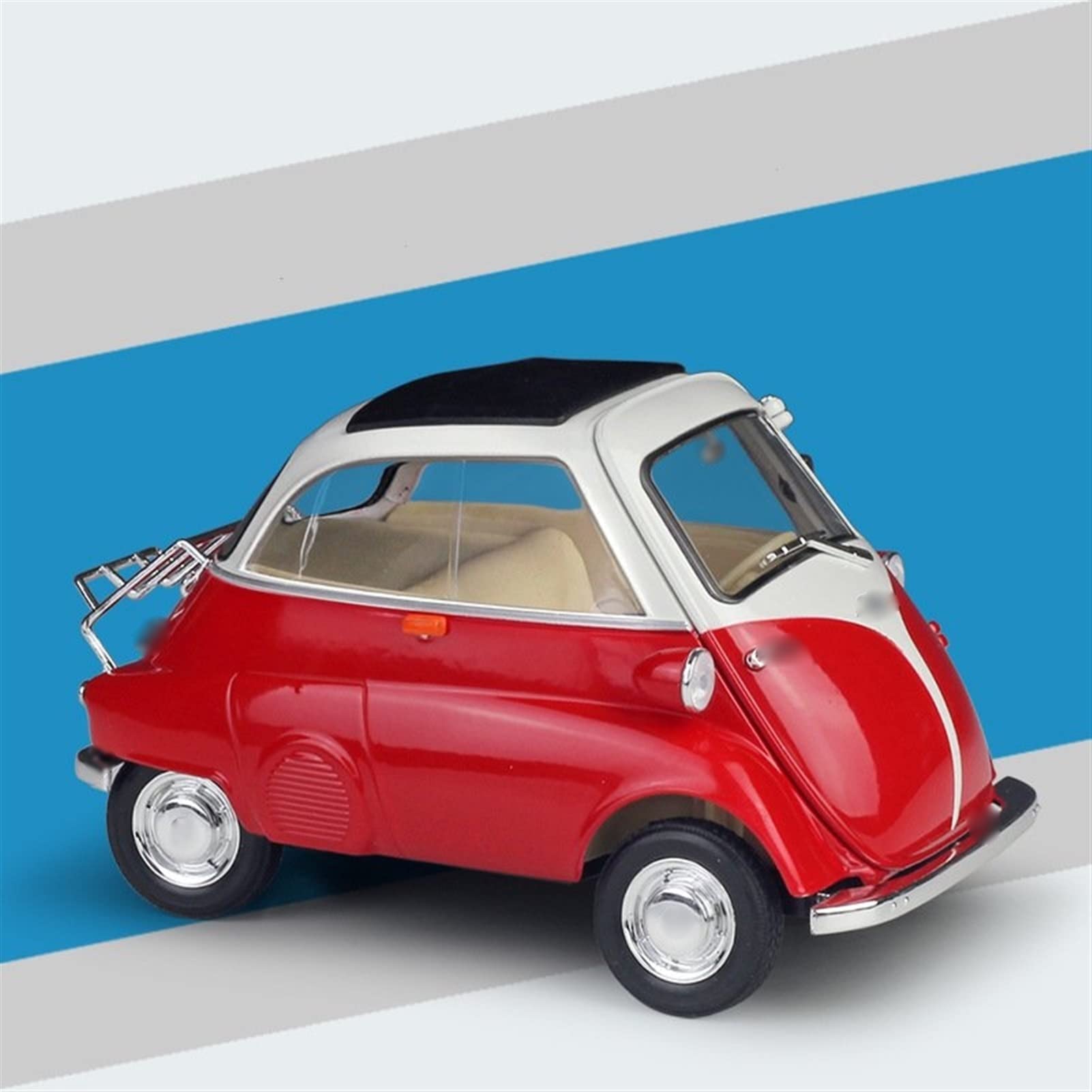 1:18 Scale Diecast BMW Isetta Alloy Model Car - Classic Vintage Toy Car Collection for Adults & Kids, Perfect Gift for Car Enthusiasts & Home/Office Decoration - Great for Display, Collecting & Playtime Scenes