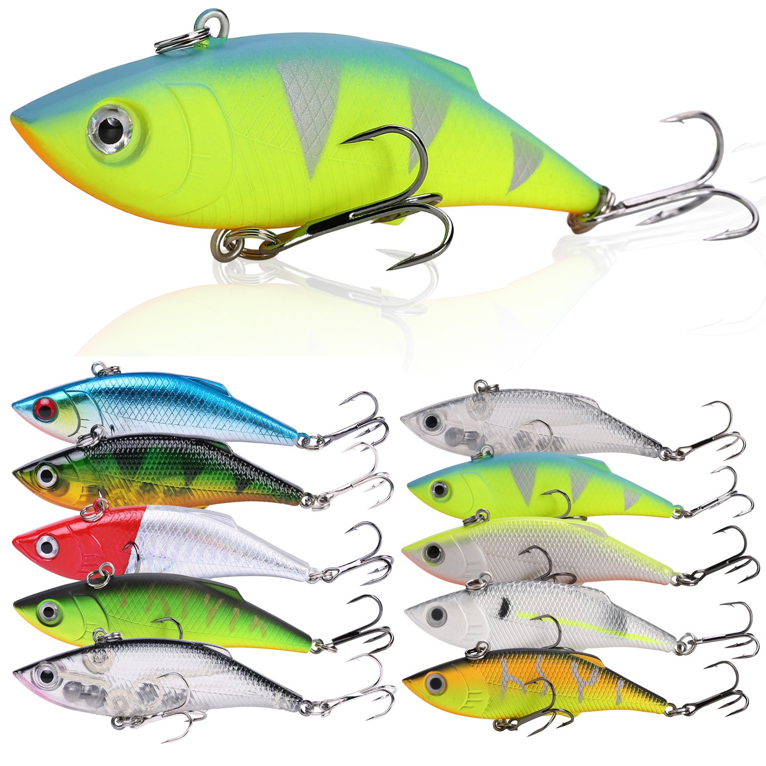 **Sougayilang Minnow Fishing Lures Crankbaits Set – Hard Baits & Swimbaits for Trout, Bass, Perch – Topwater Lures for Boat Fishing (Ideal for Freshwater & Saltwater Angling)**