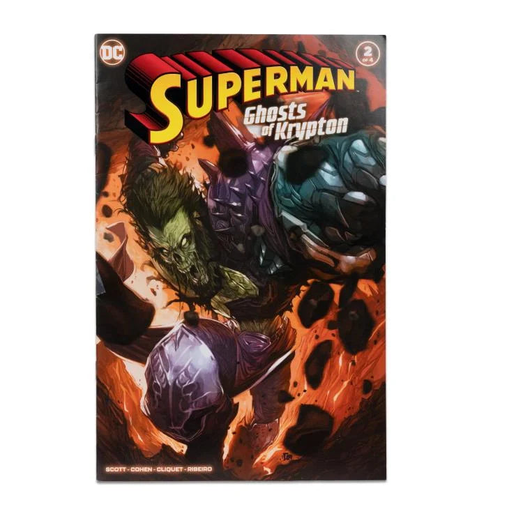 Superman: Ghosts of Krypton Page Punchers Action Figure - Ghost of Zod Collectible with Comic Book - Perfect for DC Fans, Display & Comic Book Collections