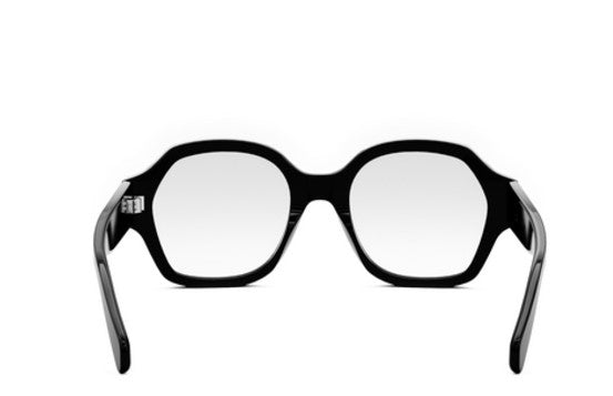 Celine TRIOMPHE CL50134I 001 Shiny Black Geometric Women's Eyeglasses - Fashionable Cat Eye Glasses for Women, UV Protection & Lightweight Frame | Perfect for Office, Reading & Everyday Wear
