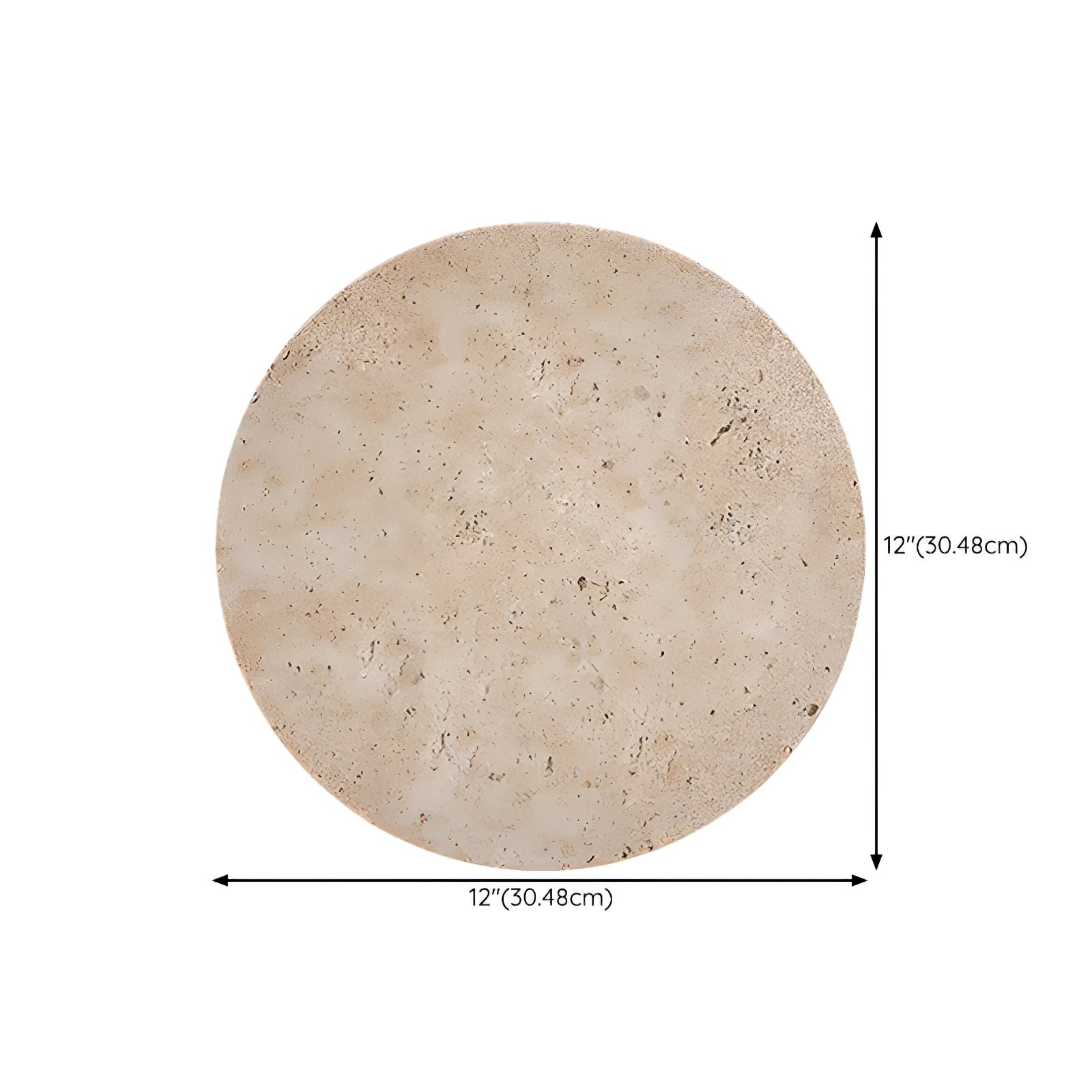 Modern Circle Travertine Wall Lamp - Sleek Natural Stone Sconce Light Fixture for Bedroom, Living Room & Hallway Decor