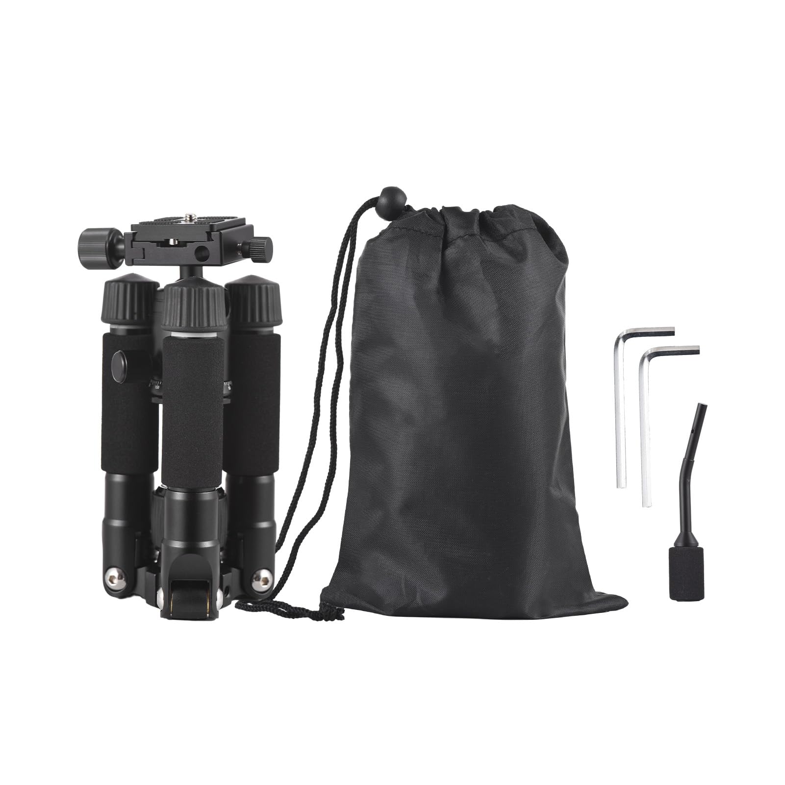 Camnoon Mini Tripod Stand - Portable Aluminum Alloy Desktop Tripod (20.5in/52cm Max Height, 5kg Load Capacity) with 360° Rotatable Ballhead & Handle for DSLR/Mirrorless Cameras - Perfect for Travel, Vlogging & Indoor Photography