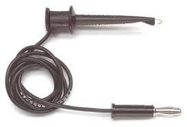 Fluke Pomona 4650 36 Minigrabber/Banana Plug Test Lead Set (Black & Red) - Perfect for Electronics Testing, Circuit Debugging, and Lab Equipment Connections