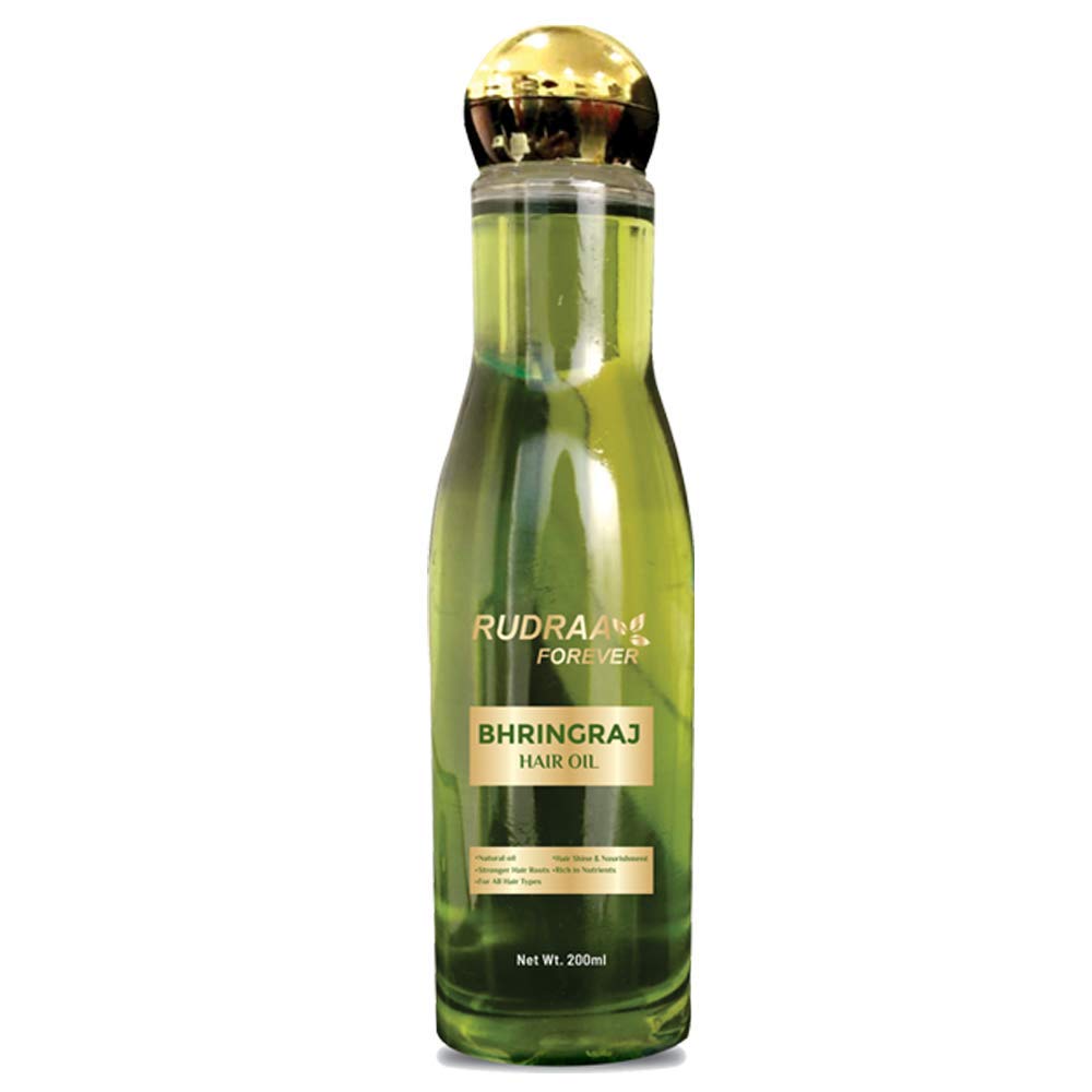 RUDRAA FOREVER Bhringraj Hair Oil for Silky & Strong Hair - 200ml | Ayurvedic Treatment for Hair Growth & Scalp Health | Perfect for Daily Use & Salon Styling