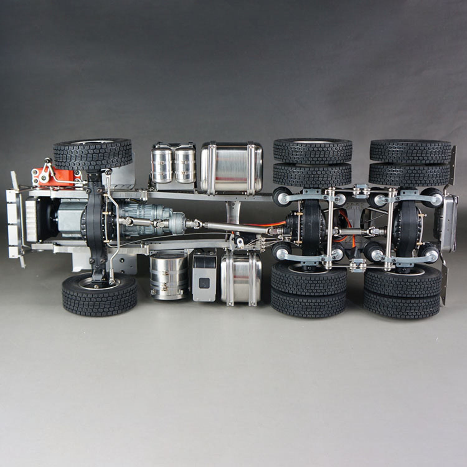 1/14 Scale 6x6 Metal Chassis for RC Tractor Truck - Compatible with R62 & R73 Remote Control Models - Electric Powered with Optional Air Suspension - Perfect for Off-Road Racing and Crawling Scenarios