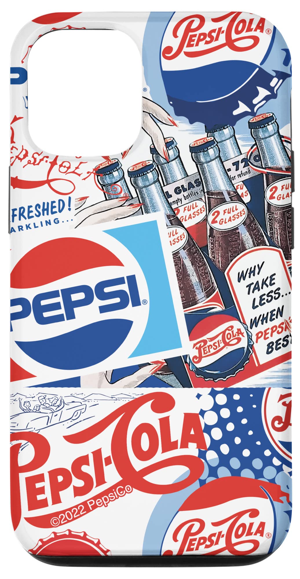iPhone 12/12 Pro Retro Pepsi Design Phone Case - Durable Protection with Vintage Soda Brand Style - Perfect for Fans, Collectors & Everyday Use