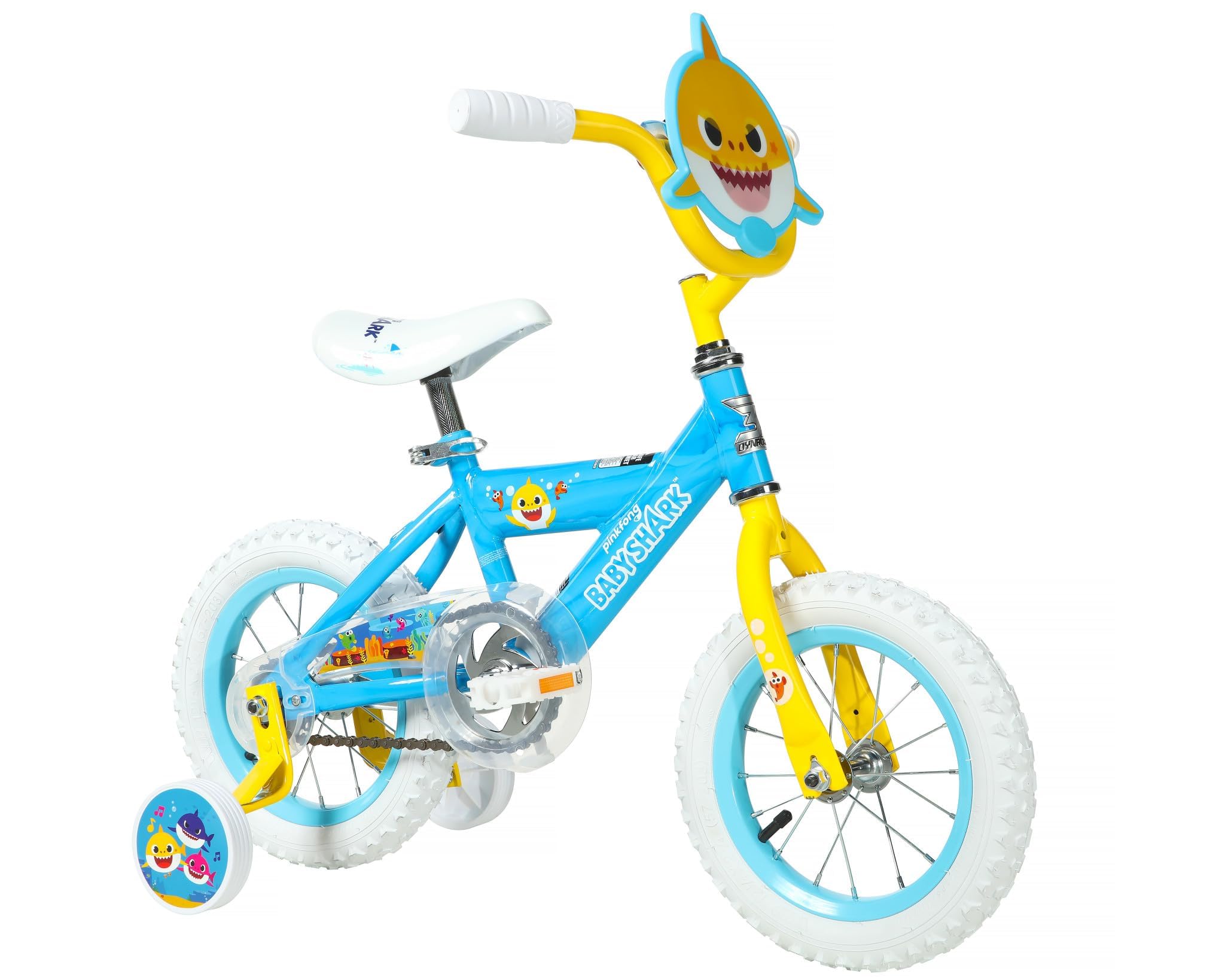 Dynacraft Kids' Baby Shark 12 Inch Bike with Training Wheels - Perfect for Toddlers Learning to Ride | Fun Outdoor Play & Birthday Gifts