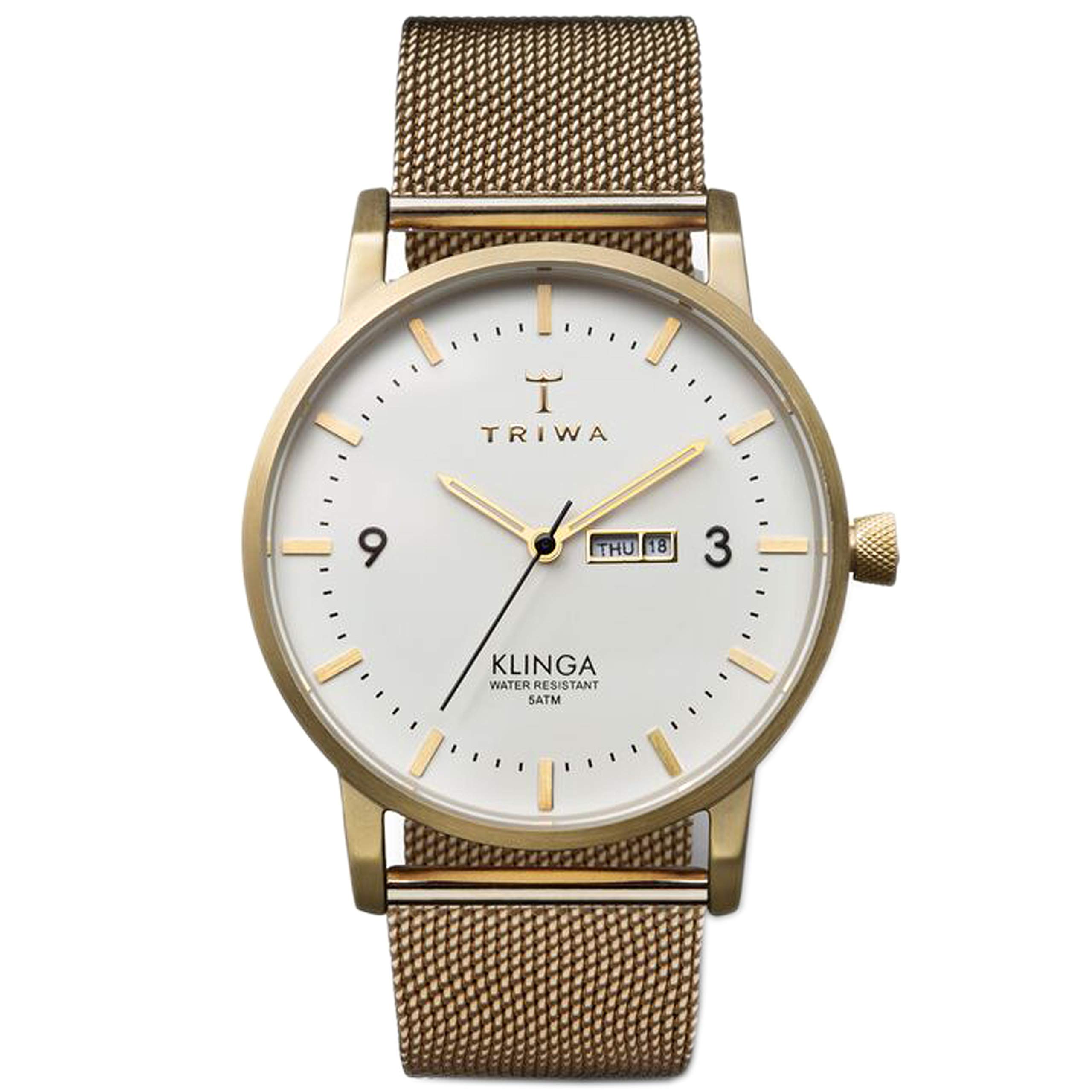 TRIWA Klinga Minimalist Men's Dress Watch – 38mm Slim Luxury Wristwatch for Business & Formal Occasions | Perfect for Office, Weddings & Special Events