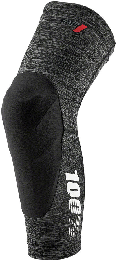 100% Teratec Knee Guards - Gray/Black, Large - Protective Gear for Cycling, Motorcycling & Extreme Sports
