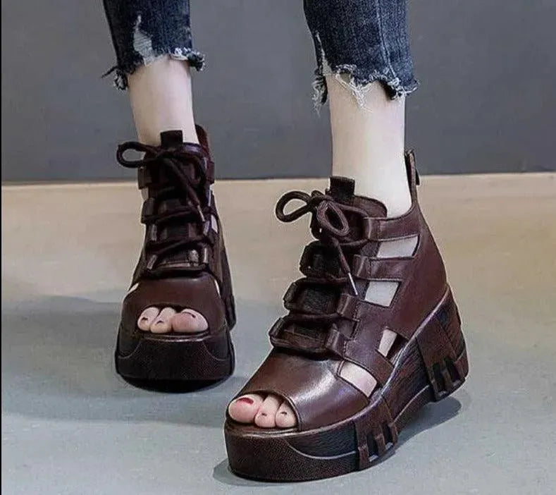 Women's Summer Peep Toe Wedge Sandal Shoes - Comfortable Beach & Casual Walking Shoes for Outdoor, Vacation & Party Wear