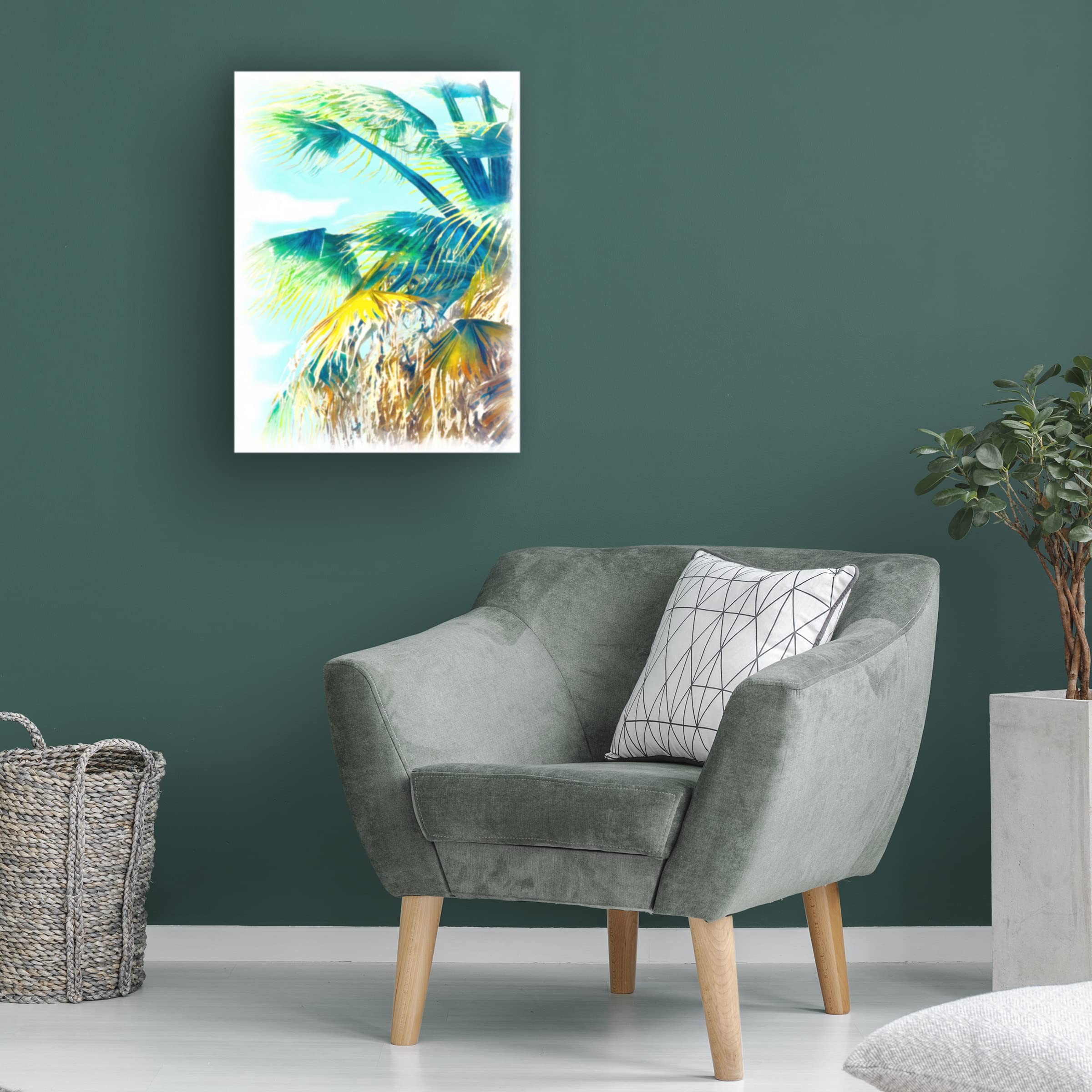 Trademark Fine Art 'Tropical Glow II' Canvas Wall Art by Alonzo Saunders - Vibrant Beach Decor for Living Room & Bedroom