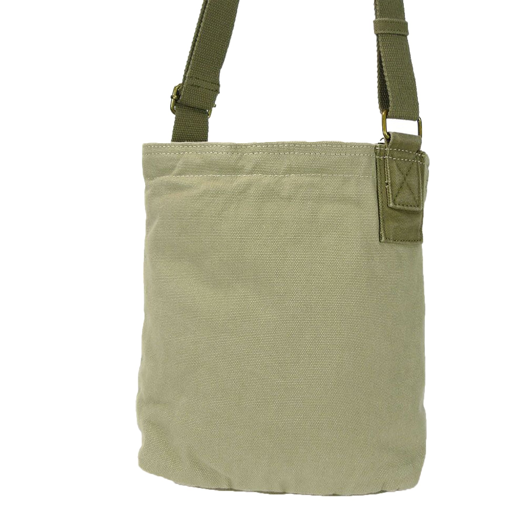 CHALA Women's Canvas Crossbody Bag with Patch & Key Fob - Sand Color (Lazy Cat Design) - Perfect for Casual Outings, Travel & Everyday Use