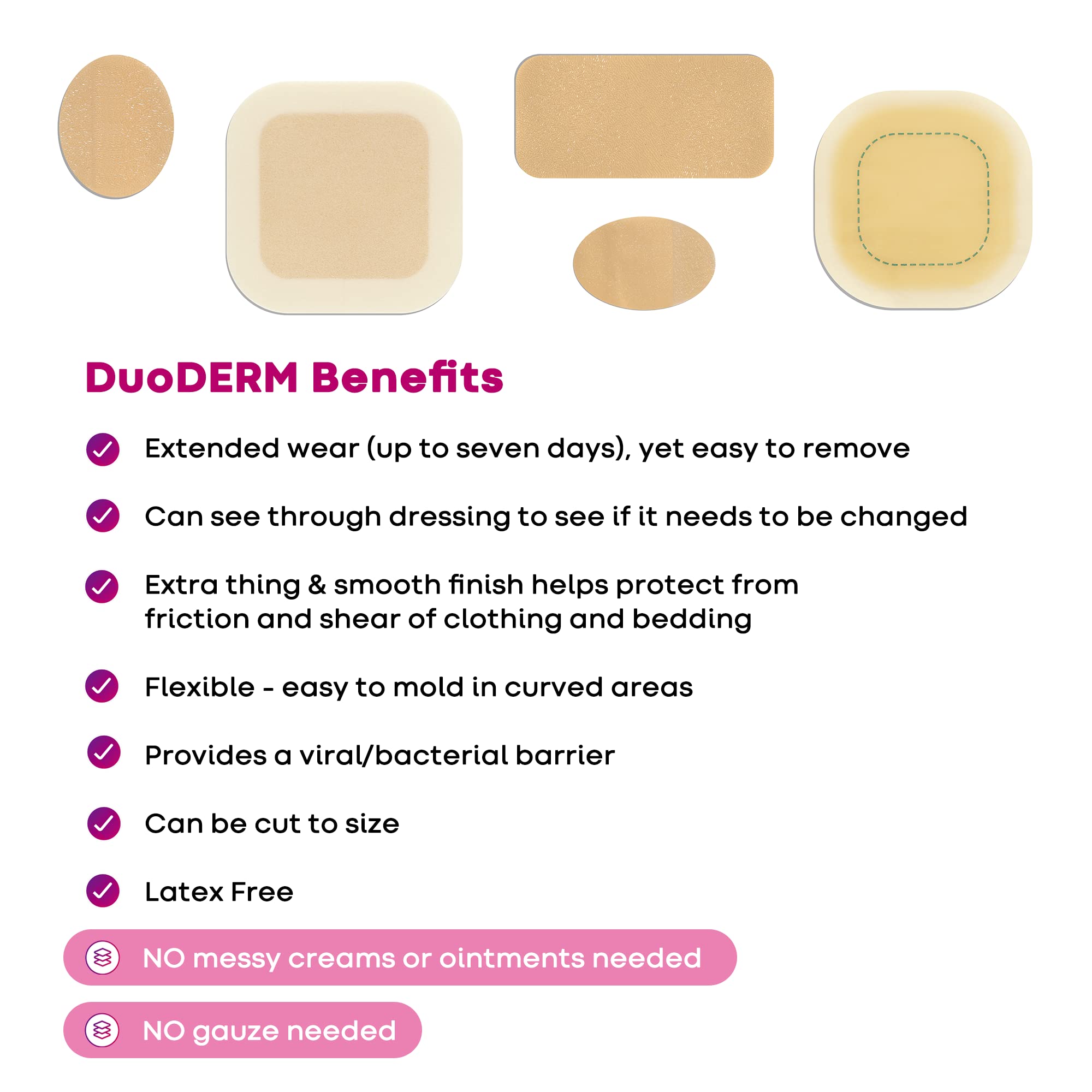 ConvaTec Duoderm Extra Thin CGF Dressing 3x3 Inch (20 Count Box) - Hydrocolloid Wound Care for Pressure Ulcers, Burns & Post-Surgical Healing