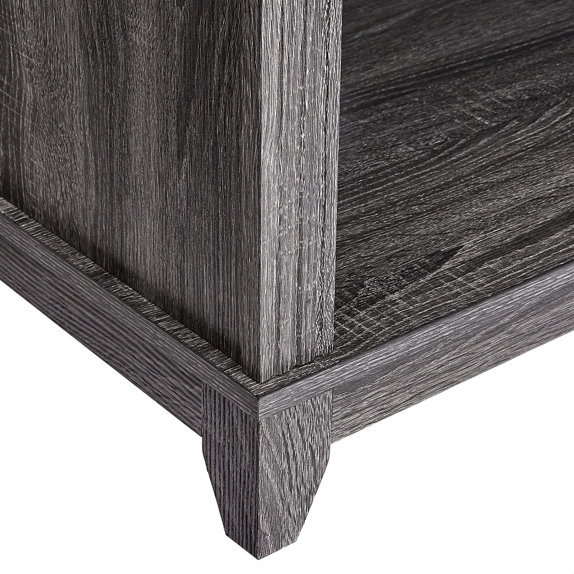ROCKPOINT 58 Inch TV Stand for TVs up to 65 Inches - Modern Media Console with 4 Open Shelves, Living Room Entertainment Center & Storage Cabinet (Charcoal) - Perfect for Home Theater Setup & Living Room Organization