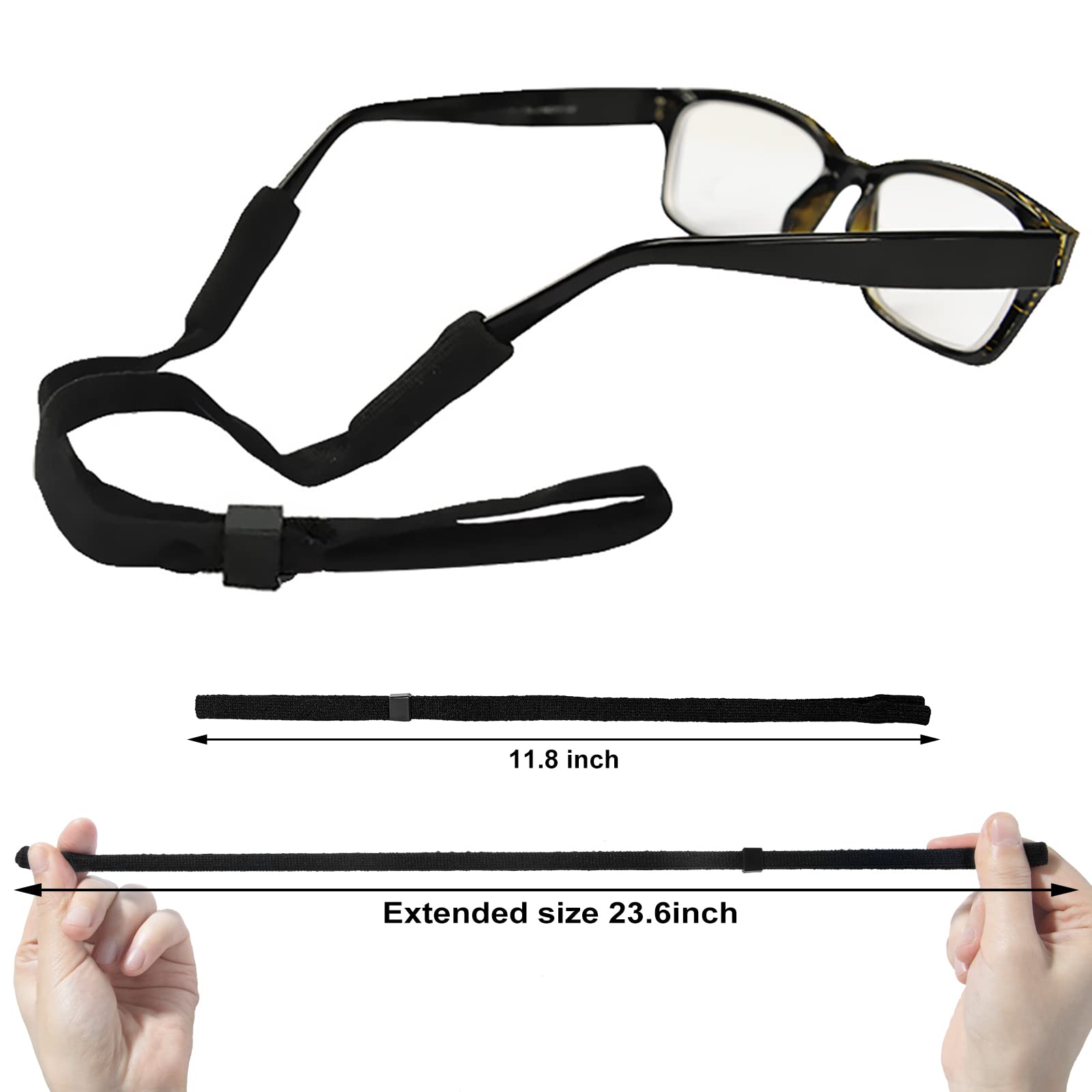 Adjustable 10-Pack Glasses Strap - Sports Sunglasses Holder for Men & Women - Running, Hiking, Outdoor Use