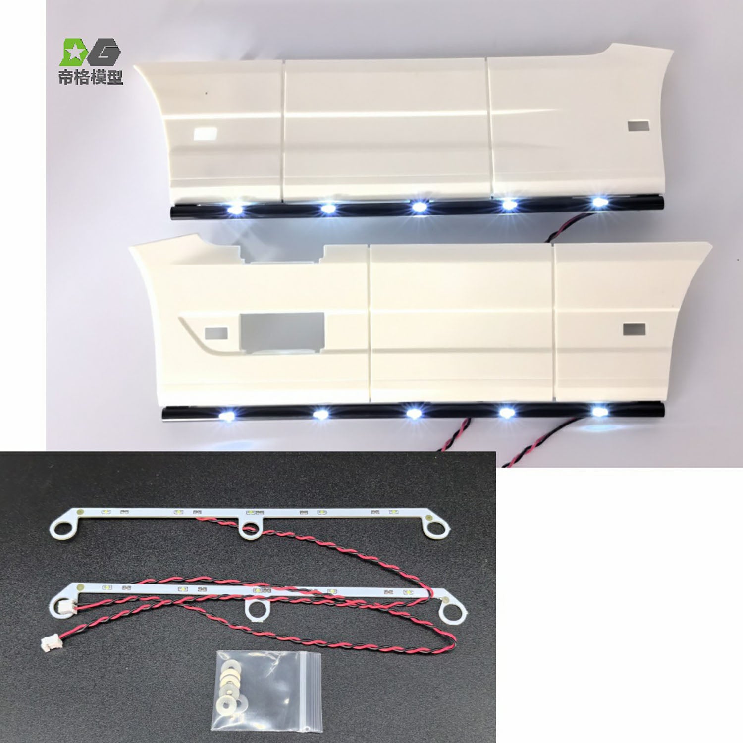 LED Side Light Board Bottom Lamp PCB for 1/14 RC Tractor Car 56375 FHL16 XL 750 Remote Control Model - DIY Upgrade for RC Cars, Trucks & Construction Vehicles - Perfect for Night Racing and Off-Road Adventures