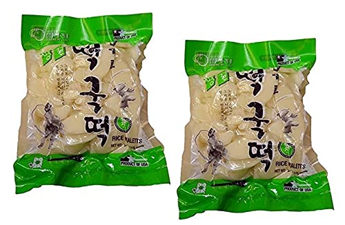 Premium Korean Sekero Rice Cake (24oz) - Authentic Rice Ovaletts for Tteokbokki, Desserts & Snacks - 2-Pack Bundle for Home Cooking & Party Serving