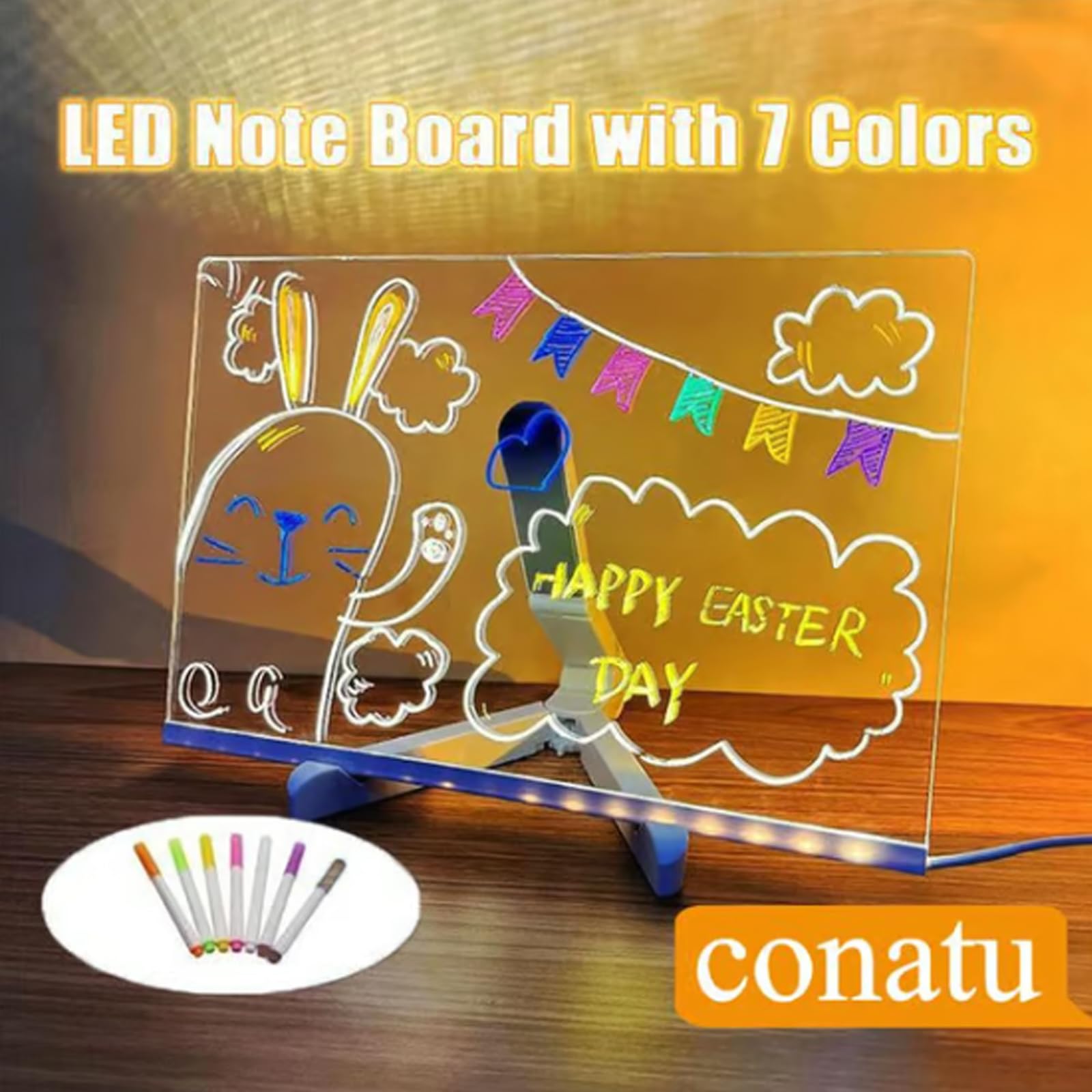GlowBoard - LED Light-Up Writing & Drawing Board for Kids & Adults - 11.8