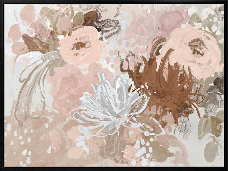 Blush Blossom Delight Canvas Art Print - Pink Floral Wall Decor for Living Room, Bedroom & Office - Perfect for Home Decor & Gift Giving