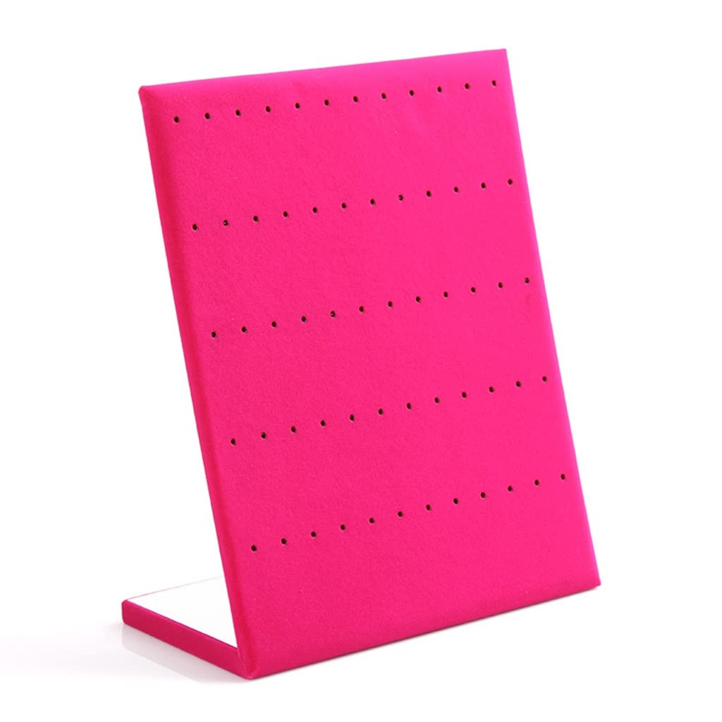 Red Jewelry Display Stand - 24x20x10cm Earring Holder & Jewelry Box Organizer for Store Shelves, Ear Ring Display Board - Perfect for Boutique, Retail Shop, and Home Jewelry Organization