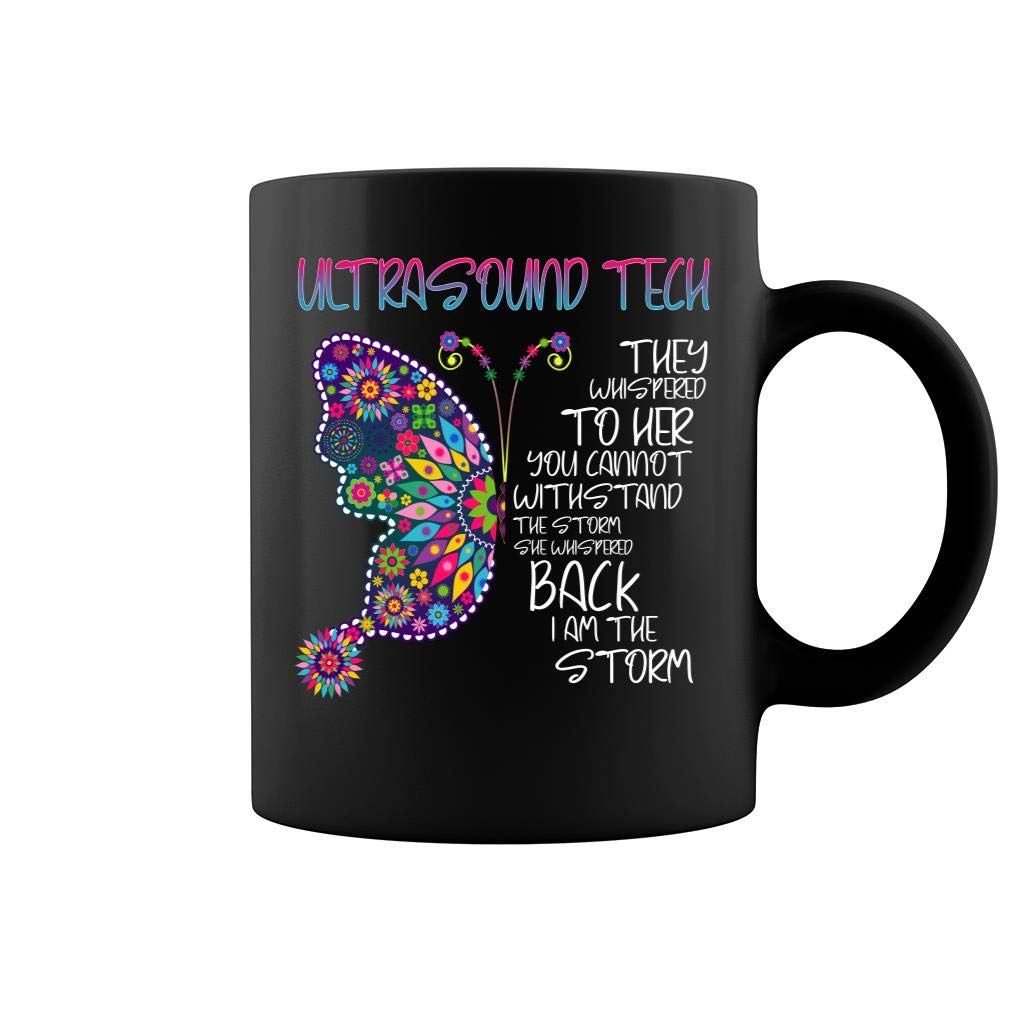 Ultrasound Tech Butterfly Mug - Double-Sided Printed Coffee Cup for Medical Professionals & Sonographers - Perfect Gift for Doctors, Nurses & Ultrasound Techs