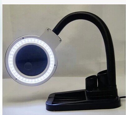 LED Magnifying Lamp with Light - 5X Magnification, Adjustable Arm for Reading, Crafting, Jewelry Making & Repair - Perfect for Hobbyists, Seniors & Detailed Work